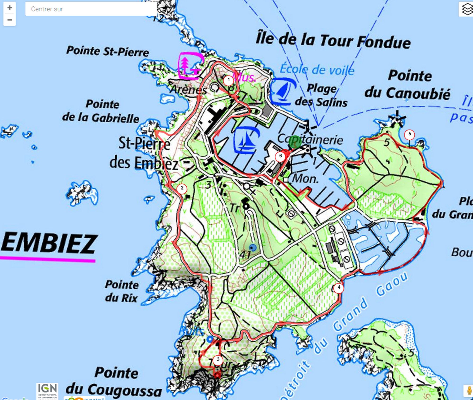 iles des embiez carte